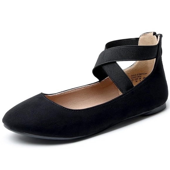 Bella Marie Dream Pairs Black Ballet Flats, Size 8.5 - Picture 2 of 15